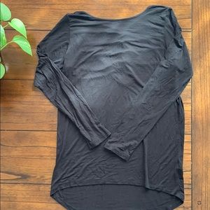 PURE BARRE braided back tee EUC